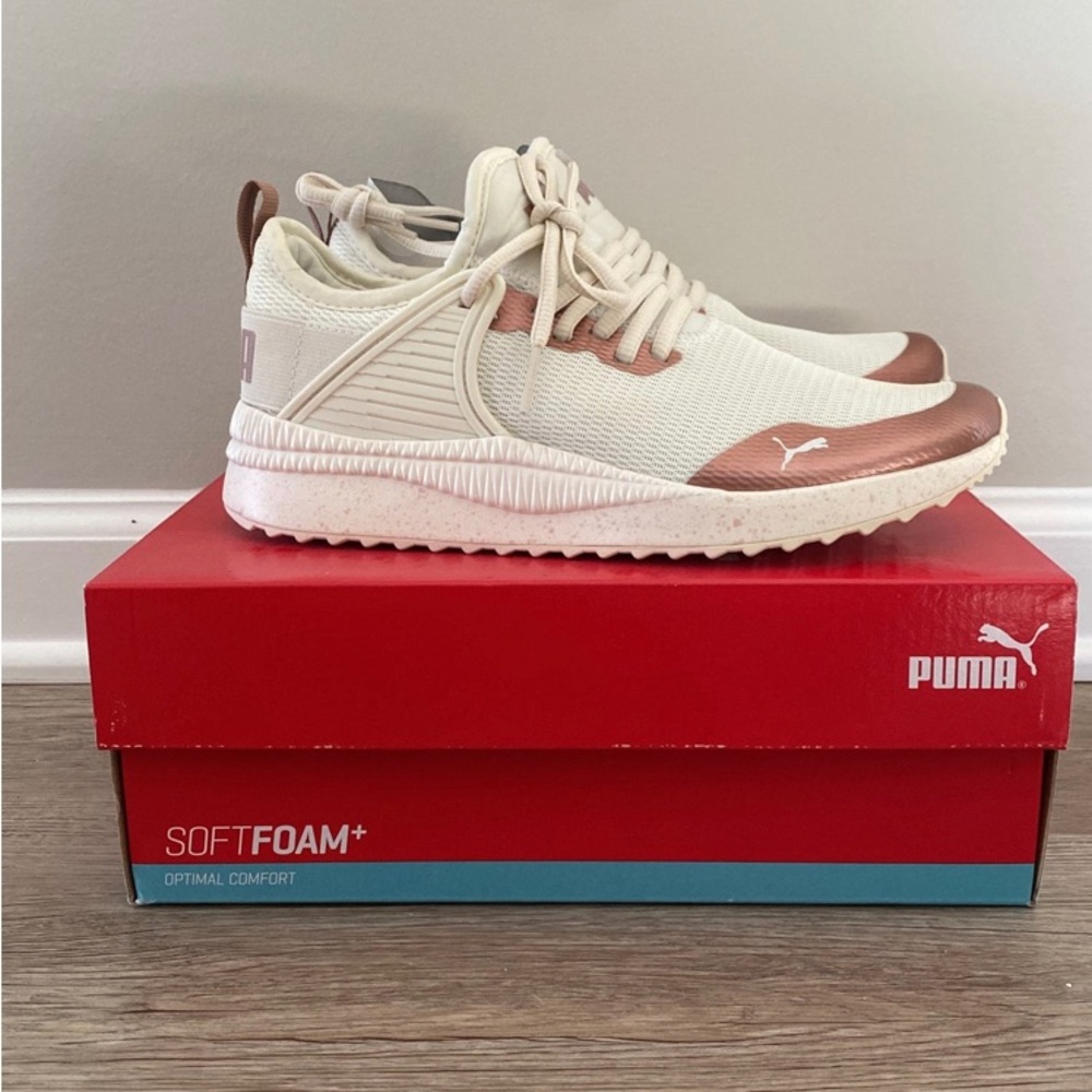 Puma Pacer Next Cage - 6.5 White/Rose Gold